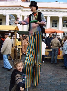 Stelzenmann Seifenblasen