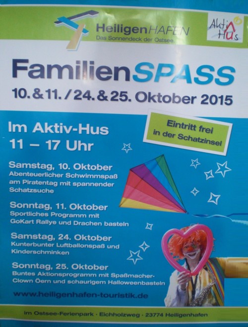 Heiligenhafen Aktiv-Hus Familienspass Ostsee-Ferienpark Schatzinsel Sport-Arena Kinder-Ferienprogramm