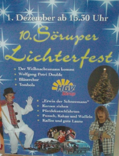 Lichterfest in Sörup 2012 mit Schneemann Erwin